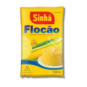 Flocao de Milho 500g (Precooked Corn Flakes for Corn Couscous) - Sinhá