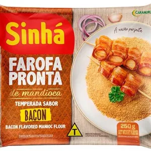 Farofa sabor Bacon 250g (Bacon Flavored Cassava Farofa) - Sinhá